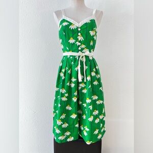 Vintage Lange floral print sundress retro feminine cottage fairy